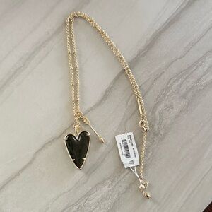Kendra Scott gold heart pendant Ansley Necklace NWT